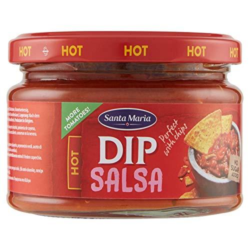 Santa Maria Dip Salsa, Salsa Piccante Al Pomodoro, Con Aglio E Jalapenos, Ideale Come Accompagnamento Alle Tortilla Chips, Per Condire Verdure Fresche O Bruschette, Gusto Corposo E Deciso, 250 g