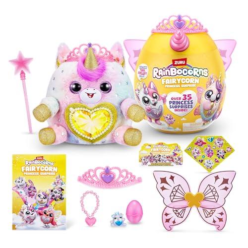 Rainbocorns Fairycorn Princess Serie 6 Unicorno - Peluche da collezione - Sorprese magiche principesse delle fate, peluche coccole, adesivi, (Unicorno)
