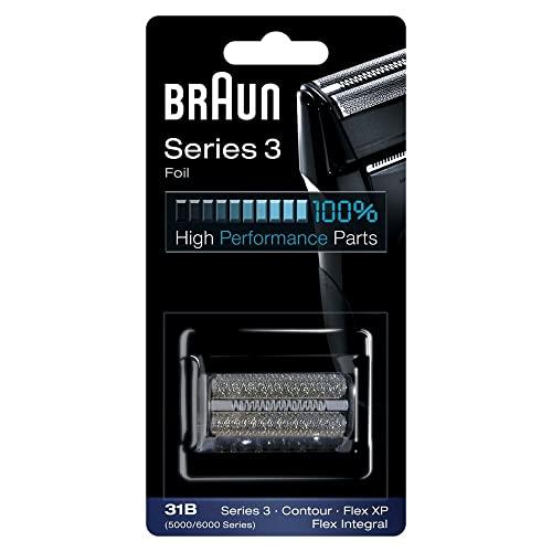 Braun 31B Testina di Ricambio per Rasoio Elettrico Uomo, Compatibile con i Rasoi Series 3 per un Rasoio Ottimale Ogni Giorno, Nero