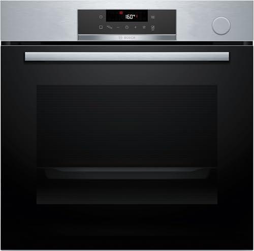 Bosch HRG532BS3 Serie 4, Forno con vapore da incasso, Display LED Touch, Funzione Air Fry, EcoClean, 15 programmi automatici, Acciaio, 60 x 60 cm