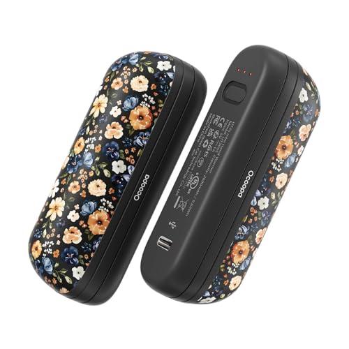 OCOOPA Scaldamani Ricaricabili 2 in 1, Scaldamani Elettrico Magnetico 5200mAh, Scaldamani Tascabili, 3 Livelli di Riscaldamento Fino a 52 ℃, Regali da Campeggio per la Pesca per Uomo, UT2s Mini