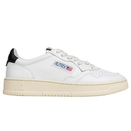 Autry Sneakers basse Medalist Uomo, Bianco/nero, 42 EU