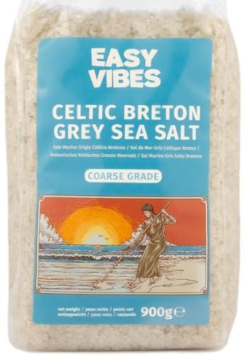 Easy Vibes - Sale Celtico - Sale Marino Grigio Bretone (900g) - Sale Grosso | Non Raffinato | Naturale | Senza Conservanti