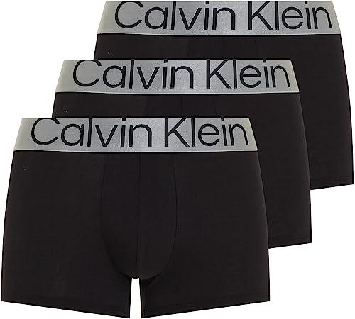 Calvin Klein Trunk 3pk 000nb3130a Boxer, Nero (Black), XL Uomo