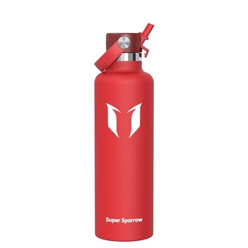 Super Sparrow Borraccia Termica, Acciaio Inox Bottiglia Termica - 1L - Senza BPA Borracce, Borraccia Bambini per Scuola, Sport, Campeggio, Yoga, Palestra, Ciclismo