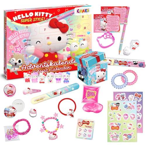 Calendario dell'avvento HELLO KITTY di CRAZE - Calendario dell'avvento giocattolo per bambine con giocattoli e accessori di Hello Kitty
