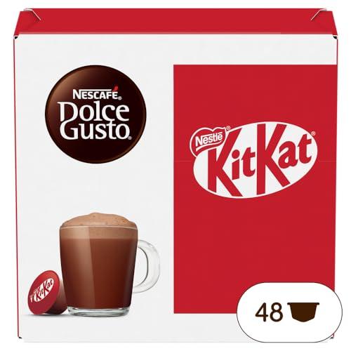 NESCAFÉ DOLCE GUSTO KitKat Bevanda gusto Cacao e Wafer, 3 Confezioni da 16 Capsule (48 Capsule Compatibili Nescafé Dolce Gusto)