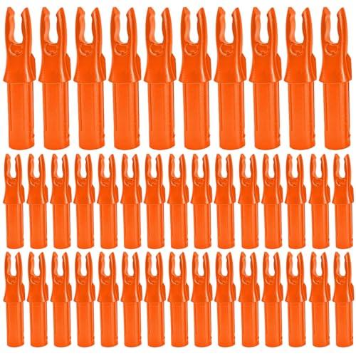WeddHuis 40 pezzi Cocche per frecce per tiro con l'arco, cocche per frecce in plastica, cocche per frecce per aste per frecce da 6,2 mm di diametro