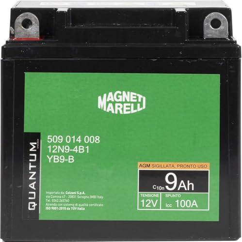 Quantum Energy Magneti marelli batteria moto e scooter 9AH 12V 100A tecnologia AGM sigillata polo positivo sinistro