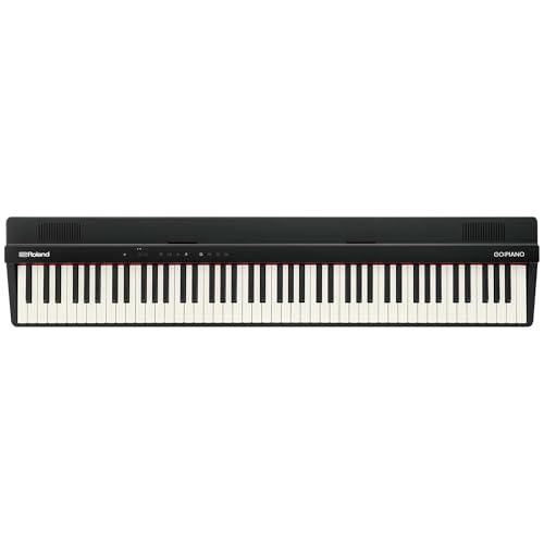 Roland GO:PIANO88 | Piano digitale portatile entry level a 88 tasti | Prestazioni superiori | Design leggero | Potenti funzioni didattiche | Funzionamento a batterie | Connettività Bluetooth e MIDI