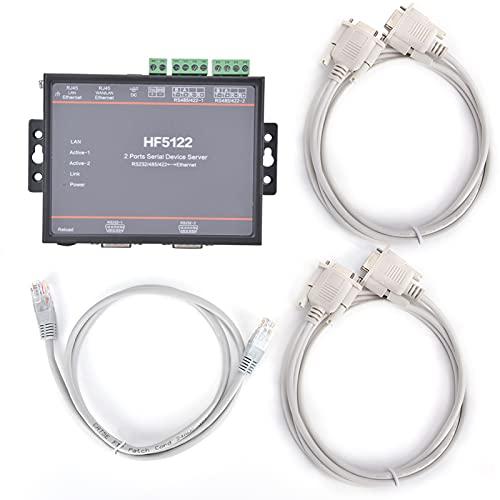 YWBL-WH Server, Doppia Porta Seriale 5-36 V CC a Ethernet RS232 / / RS422 Server Seriale HF-5122 + 2 Linee Seriali + 1 Cavo di Rete, Server di Computer