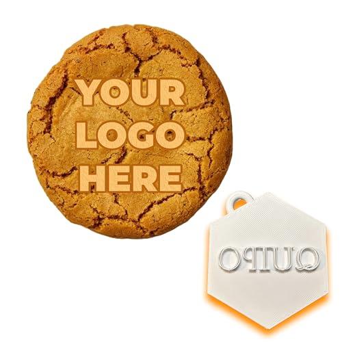 Timbro personalizzato per biscotti con immagine del logo - Timbro da forno personalizzato per il marchio, il fondente, la pasticceria e altro ancora - sicuro per gli alimenti e stampato in 3D