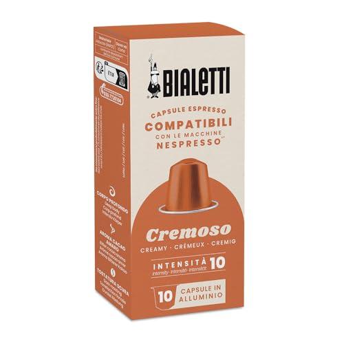 Bialetti Caffè Capsule Compatibili Nespresso®, Cremoso, 10 Capsule