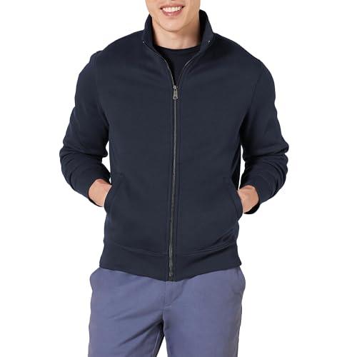 Amazon Essentials Felpa con Collo a Lupetto con Cerniera Integrale Uomo, Blu Marino, XL
