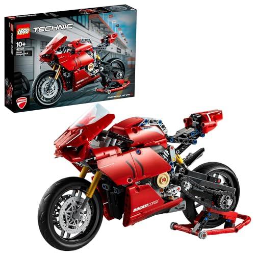 LEGO Technic Ducati Panigale V4 R, Moto Giocattolo da Collezione, Giochi per Bambini, Bambine Ragazzi e Ragazze da 10 Anni in su, Kit Modellismo Adulti da Costruire, Replica Modello Originale 42107