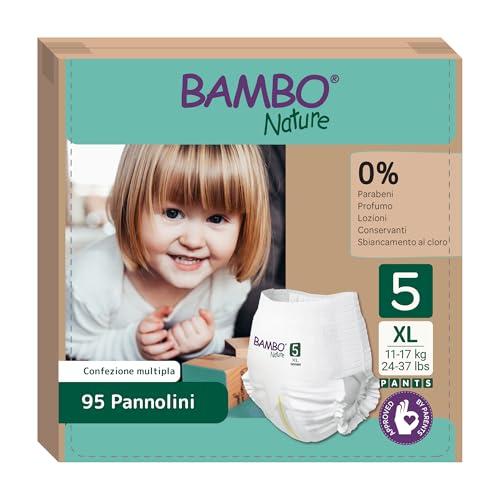 Bambo Nature Pannolini Taglia 5 (11-17 kg) 95 pz Pacco Mensile