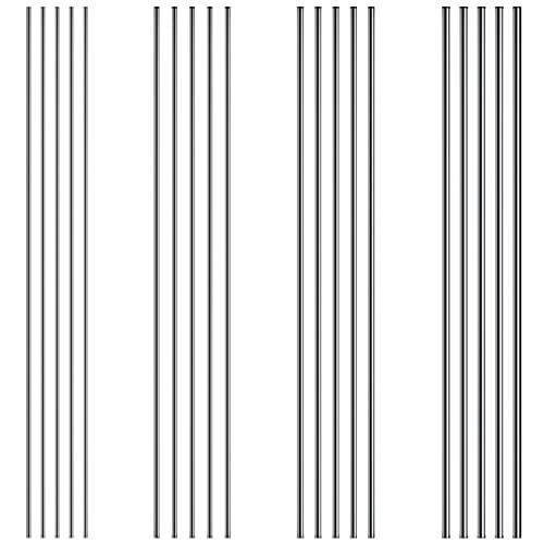 10 Pezzi 30CM Aste di Acciaio INOX, Acciaio Inox Solido Tondo Aste (diametro: 2 mm)