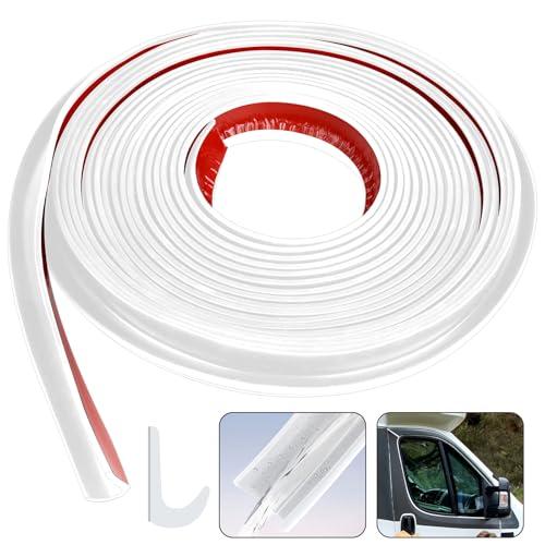 Grondaia autoadesiva in gel di silice a forma di J, per gazebo, colore bianco, 10 m, adatto per veicoli, camion, camper, barche, auto, furgone, porta, camper