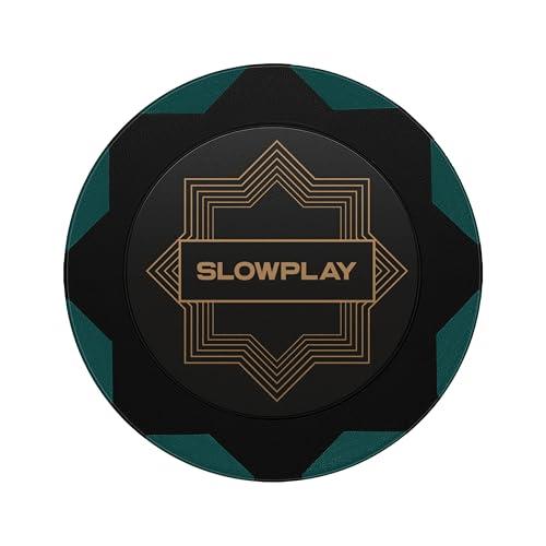 SLOWPLAY Fiches da poker Nash Clay | 50 pezzi di fiches da poker Texas Holdem [senza valore], fiches da poker vuote 14g | Esecuzione e design squisiti (Verde)
