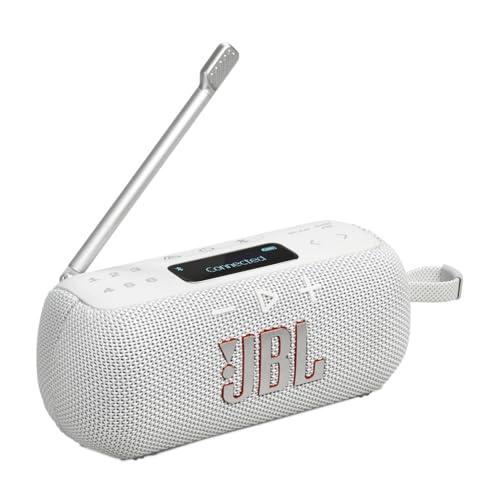 JBL Tuner 3, Radio Bluetooth Portatile, DAB/DAB+/FM, 6 Preimpostazioni, Fino a 15 H di Riproduzione, Impermeabile e Antipolvere IP68, Multi-Speaker Auracast, Compatibile con App JBL Portable, Bianca