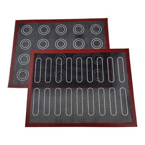 tappetino silicone forno, 2 Pezzi Tappetino Microforato per Forno, Antiaderente Resistente al Calore Tappetino Forno Silicone, carta forno riutilizzabile e sono un aiuto indispensabile in cucina