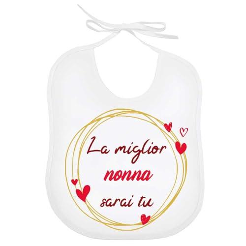 La Ruotante Bavaglino in 100% cotone miglior nonna amore cocco leggere bavetta regalo nascita (7)