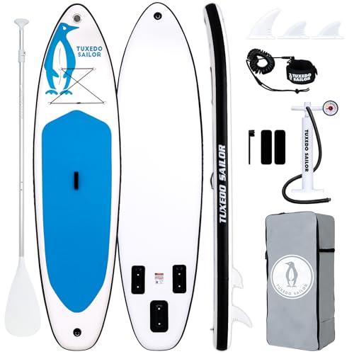 Tuxedo Sailor SUP Gonfiabile Adulti 320 cm Stand Up Paddle Board, Tavola da SUP Paddle Board con Accessori, Tavola Gonfiabile 2 Posti (Dark Blue)