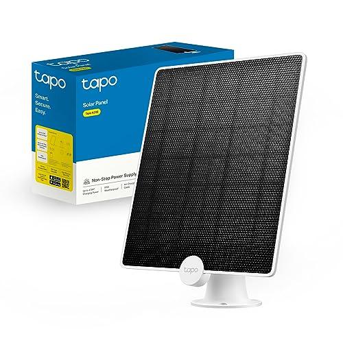 Tapo TP-Link A200 Pannello Solare 4.5W, 5.2V, Micro Porta USB, Energia Solare Non-Stop, Celle in Silicio Monocristallino Premium, IP65 Impermeabile, Regolabile a 360°, Cavo di Ricarica da 4m