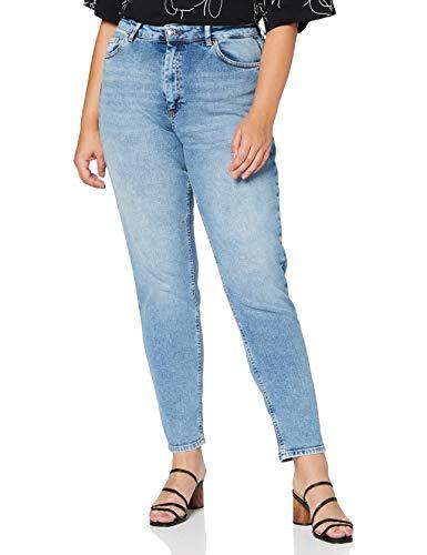 Only Onlveneda Life Mom Jeans Rea7452, Denim Blu Chiaro, S / 32L Donna