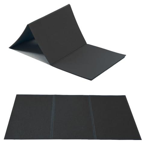 G5 HT SPORT Materassino Fitness Pieghevole Nero [Dimensioni 110 x 48 cm Spessore 0.7 cm] Tre Sezioni per Indoor Outdoor Palestra, Yoga, Pilates e Campeggio