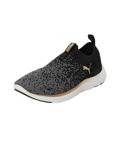 PUMA Women Softride Remi Slip-on Knit Wn's Scarpe da corsa su strada, Black Gold Cool Dark Gray, 39 EU