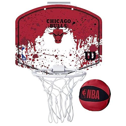 Wilson Minicanestro da Basket NBA TEAM MINI HOOP, Plastica, Bianco/Rosso (Chicago Bulls)