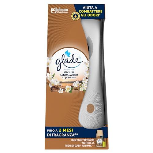 Glade Automatic Spray, Profumatore per Ambienti Base con Ricarica, Fragranza Sandalo di Bali e Gelsomino, Confezione da 1 Diffusore e 1 Ricarica 269 ml