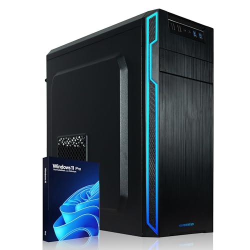 Greed® Basic V2 PC fisso Intel Core i5 10400 6 Core - Desktopveloce + computer per ufficio e casa con 4,3 GHz, 8 GB RAM/RAM - Disco da 256 GB SSD - DVD+RW - USB3.1 - Wi-Fi, incl. Windows 11 Pro