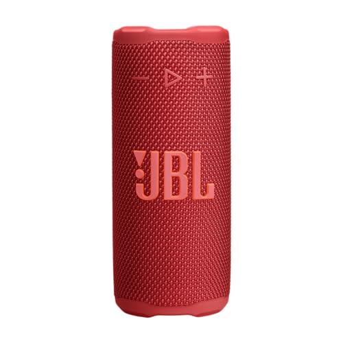 JBL Grip, Speaker Bluetooth Compatto, JBL Pro Sound con AI Sound Boost, IP68 Resistente ad Acqua e Polvere, Luce Ambientale, 14 Ore di Autonomia, Auracast Multi-Speaker, App JBL Portable, Rosso