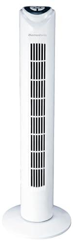 Melchioni Family | Ventilatore a Torretta senza Pale con 3 Velocità e 3 Modalità, Timer 7:30 Ore, Ventilatore Silenzioso con Pannello Comandi, Telecomando, Colore Bianco