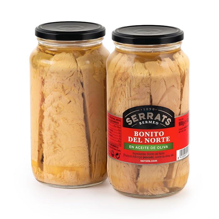 2 unità - SERRATS - Tonno Bianco all'olio d'oliva 900g