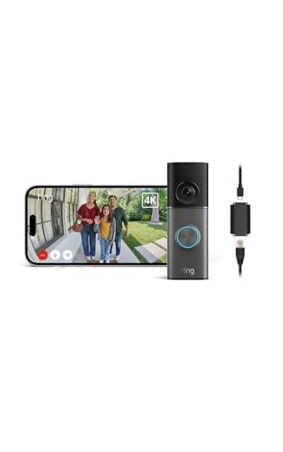 Videocitofono Pro cablato (Ring Wired Video Doorbell Pro, ultimo modello) (POE) | Campanello con videocamera | Visione Retinal 4K | Zoom 10x | Prova gratuita di 30 giorni piano d'abbonamento Ring