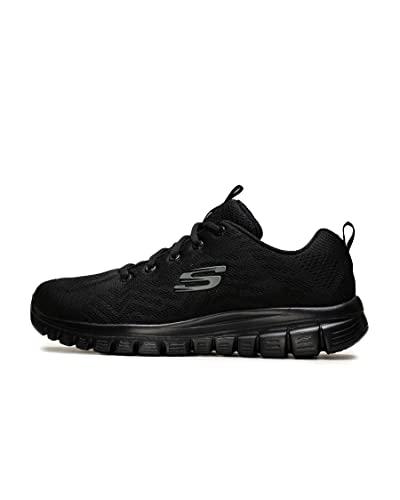 Skechers Graceful-Get Connected 12615W-BBK, Womens Sneakers,Sports Shoes, Black, 40 EU