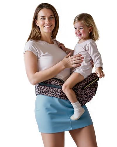 Pandanling - Marsupio Neonato 0-36 Mesi con Estensibile - Vincitore Premio Mom's Choice, Certificato Sicurezza Marsupio per Bambini, Ergonomico per Neonati 3-20 kg (Leopardo)