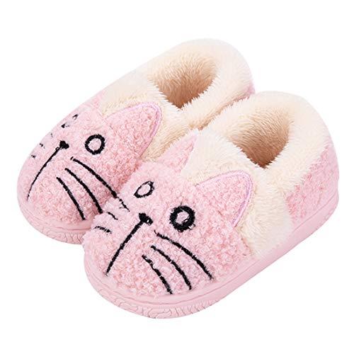 KVbabby Pantofole Bambino Invernali Pantofole Ragazze Ciabatte Bambine Warm Scarpe di Cotone Antiscivolo Interne Slipper Donne Panda Comode Rosa2 21-22 EU (Produttore : 14-15)