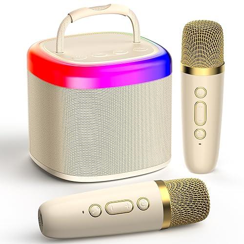JYX Karaoke Professionale Completo, Altoparlante Karaoke Bluetooth Portatile con 2 Microfoni e Luci Feste per Bambini e Adulti, Regali di Compleanno per Ragazze, Ragazzi e Feste in Famiglia a Casa