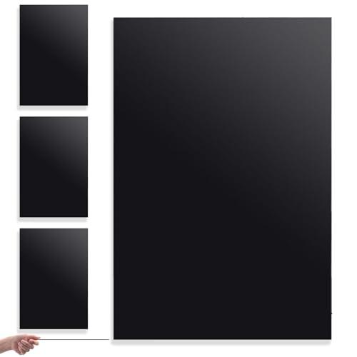 4 Pezzi Fogli di Plastica ABS Nera, 3 mm con Pellicola Protettiva, 30 x 20 cm Liscio Fogli di Plastica ABS, ABS Pannello Nero Rigido Modellabile, Per La Casa, Quadri, Cornici Per Fot, Lucido