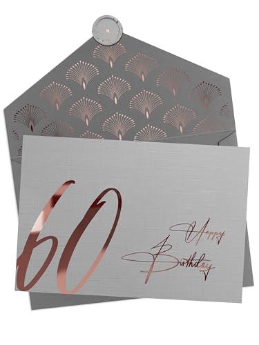Joli Coon Biglietto auguri 60 anni - Happy Birthday 60 biglietto anni - con busta e sigillo di cera