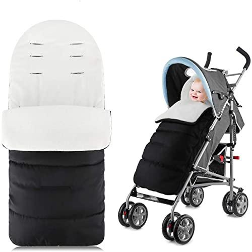 Luchild Sacco Termico Passeggino Universale, Coprigambe Passeggino Universale, Sacco Passeggino Invernale Staccabile con Cerniere Laterali, Fodera in Caldo Pile Polare, Impermeabile e Antivento