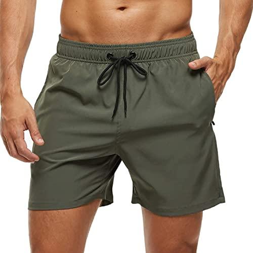 Arcweg Pantaloncini da Bagno Uomo Asciugatura Veloce Calzoncini da Bango Mare Beach Costume da Bagno Fodera Rete con Taschino e Coulisse Trunks M(EU)