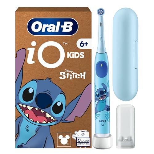Oral-B iO Kids Spazzolino Elettrico Ricaricabile Disney Stitch Per Bambini Dai 6 Anni In Su, Delicato Su Denti da latte e Gengive, Efficace contro la Carie, 1 Spazzolino