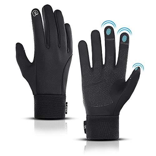LERWAY Guanti Invernali Caldi, Touch Screen Antivento Guanti Sportivi per Uomo Donna, Guanti Antiscivolo per Corsa, Guida, Ciclismo, Arrampicata. (M)