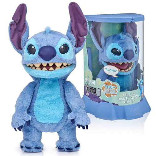 WOW! STUFF: Real FX - Pupazzo di Stitch Disney, peluche animatronico, 100+ combinazioni di azione e suono, sembra realistico, 1a edizione, età 6+