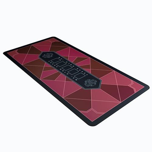 Bullets Playing Cards, Tappetino da Poker Paulie Design, Rettangolare, Colore Vinaccia, 140 x 75 cm